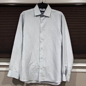 Azaro Uomo Men's Business Geometric Long Sleeve Button Down Shirt SZ: M